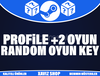 ✅❤️✅ 2 Adet ⭐Profile +2⭐ Random Oyun Key ✅❤️✅