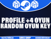 ✅❤️✅ 4 Adet ⭐Profile +4⭐ Random Oyun Key ✅❤️✅