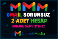 2 Adet sorunsuz gmail hesabı - Garantili 