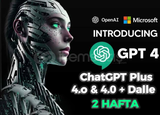 ⚡ 2 Hafta ⚡ ChatGPT Plus 4.o & 4 .0 + Dalle 