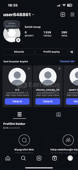 2 Instagram Hesabı | 1.100 ve 1.300 Takipçili 