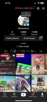 2'K Ya Yakın Gerçek Takipçili Tiktok Hesabı