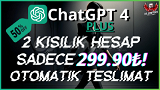 2 KİŞİ PAYLAŞIMLI HESAP / ChatGPT PLUS 4.0
