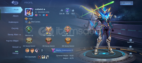 2 legendli(Gusion ve gui)231 kostümlü mlbb hesap