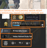 2 MADALYALI 3 LV İLK ÖDEME YÖNTEMİ SİZ YAPICAKS