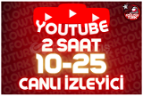 ⭐ 2 Saat 10-25 Youtube Canlı İzleyici ⭐