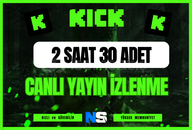[ 2 Saat ] 30 İzleyici - Kick Canlı İzleyici