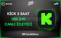 ⭐ 2 Saat 100-250 Kick Canlı İzleyici ⭐