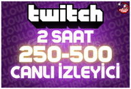 ⭐ 2 Saat 250-500 Canlı İzleyici ⭐