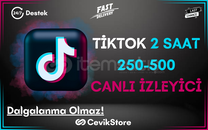 ⭐2 Saat 250-500 TikTok Canlı İzleyici⭐