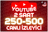 ⭐ 2 Saat 250-500 Youtube Canlı İzleyici ⭐