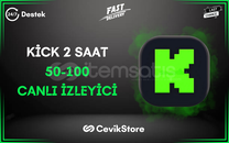 ⭐2 Saat 50-100 Kick Canlı İzleyici⭐