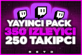 ⭐YAYINCI PACK!⭐ 350 İZLEYİCİ & 250 TAKİPÇİ ⭐