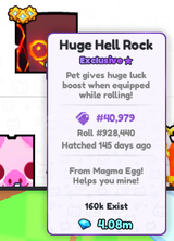 2 TANE HUGE HELL ROCK