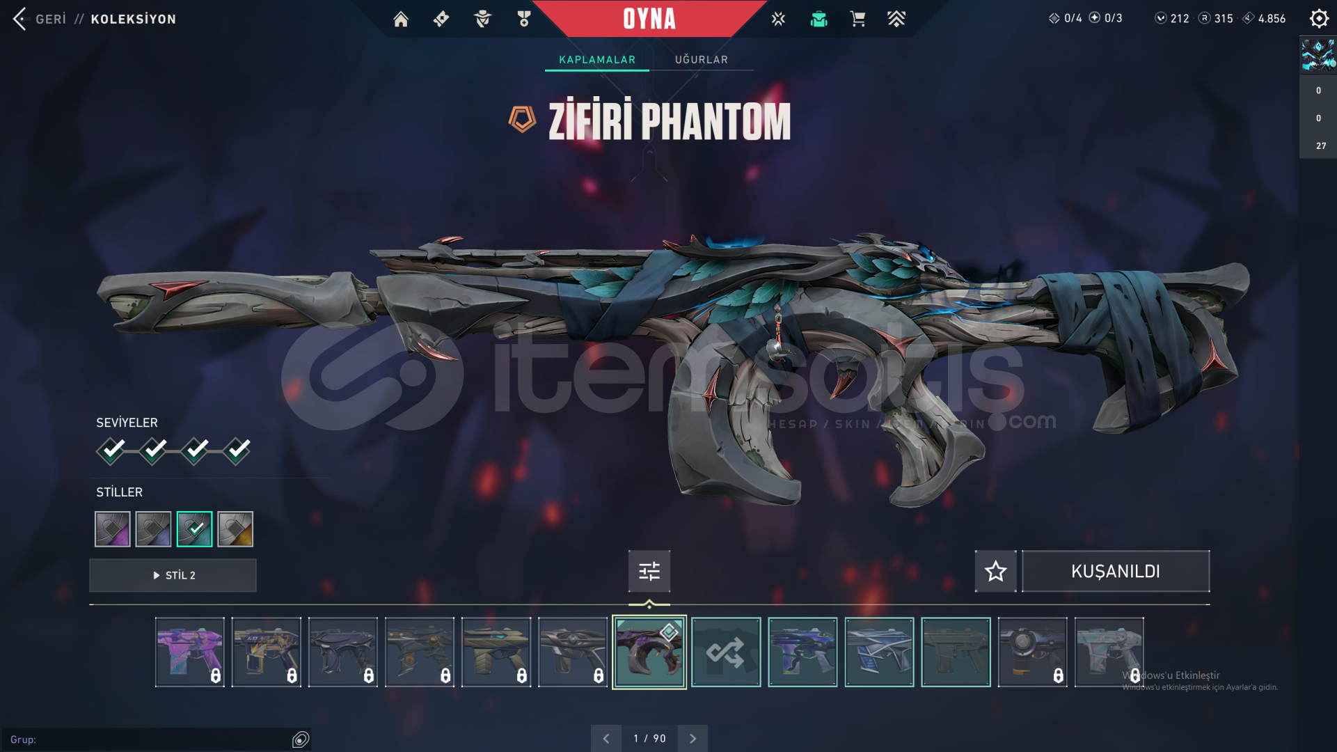 2 Vandal, 1 Phantom, 1 Spectre, 2 BP Dolu Hesap 2 Vandal, 1 Phantom, 1 Spectre, 2 BP Dolu Hesap