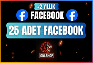 2+ Yıllık ⭐ 25x Adet ⭐ Facebook Hesabı
