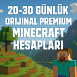 20-30 Günlük Orijinal Premium Minecraft Hesap