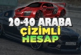 20-40 Çizimli Araba Garantili Hesap