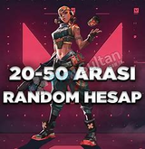 20-50 ARASI RANDOM HESAP VİP+