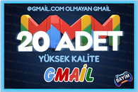 20 Adet Gmail (@gmail.com olmayan gmail)