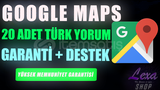20 ADET GOOGLE MAPS YORUM ⭐ GARANTİLİ