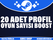 20 Adet Steam Profil Oyun Sayısı Yükselten Key
