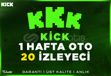 20 Aktif İzleyici | 1 Hafta | Garanti | Kick