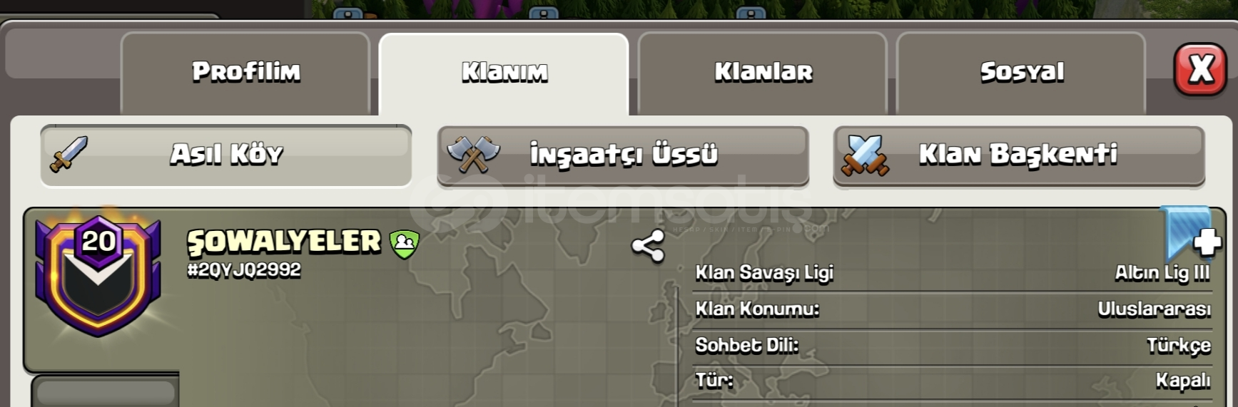 20LVL KLAN +15TH HESAP İKİSİ BİR ARADA!