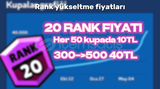 20 RANK BOOST (HIZLI TESLİM)