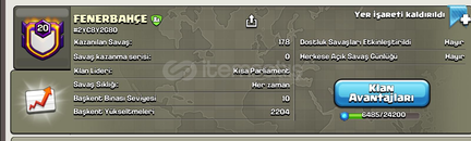 20 Seviye FENERBAÇE Klanı 