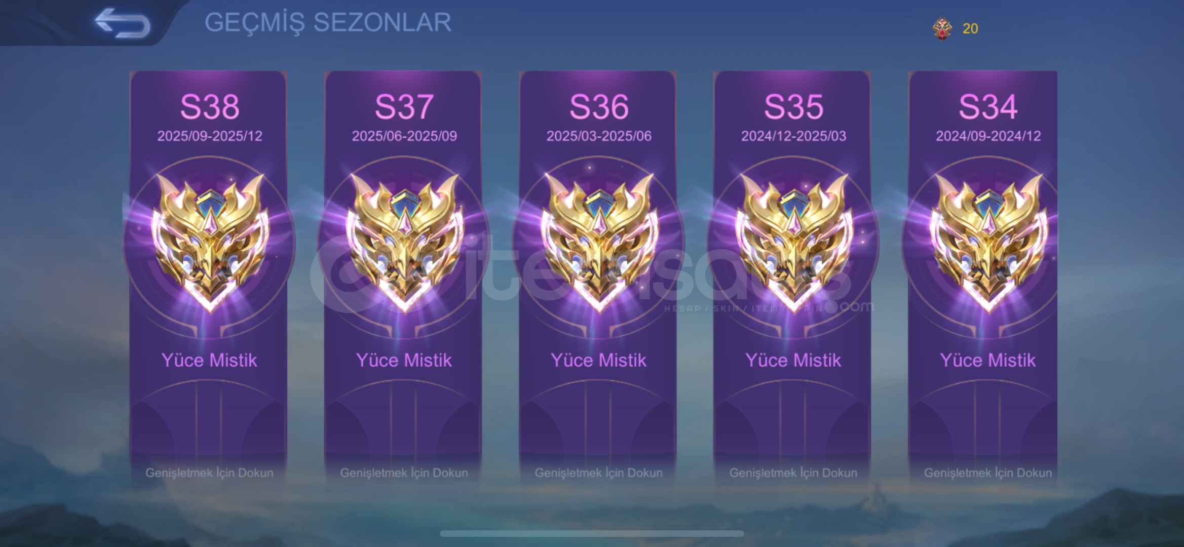 20 TLYE YILDIZ VE MMR BOOST YAPILIR  20 TLYE YILDIZ VE MMR BOOST YAPILIR