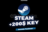 ⭐ +200$ (6000₺) Steam Key / Oto - Teslimat ✅