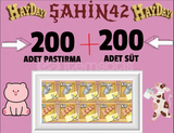 200 ADET PASTIRMA 200 ADET SÜT 