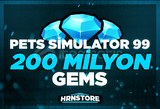  ⚡ 200 MİLYON GEM | PET SİMULATOR 99 