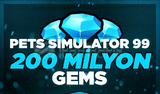 ⚡ 200 MİLYON GEM | PET SİMULATOR 99
