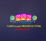 200 PREMİUM TÜRK TAKİPÇİ