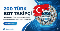 ⭐200 Türk takipçi BOT Garantili ⭐ [SORUNSUZ]