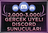 2000-3000 Gerçek Üyeli Discord Sunucuları!