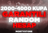 2000-4000 kupa garantili random hesap