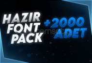 +2000 ADET FONT PAKETİ EFSANE FONTLAR
