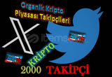 2000 ADET ORGANİK KRİPTO TAKİPÇİ