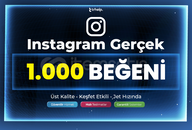 1.000 Gerçek Beğeni - Garantili - Instagram