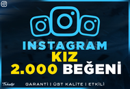 2.000 GERÇEK KIZ BEĞENİ | GARANTİLİ | INSTAGRAM