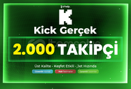 2.000 Gerçek Takipçi | Garantili - Kick 2.000 Gerçek Takipçi | Garantili - Kick
