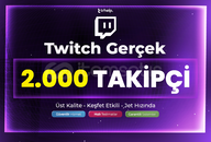 2.000 Gerçek Takipçi | Garantili - Twitch