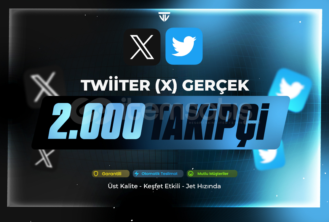 2.000 Gerçek Takipçi | Garantili - Twitter (x) 2.000 Gerçek Takipçi | Garantili - Twitter (x)