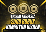 ⭐(2858) 2000 Robux⭐ + KOMİSYON BİZDEN