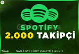 2.000 Spotify Takipçi | Garanti | #1