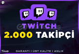 2.000 Takipçi Twitch | Garanti | #1