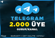 2.000 Telegram Kanal/Gurup Üyesi | Garanti | #1